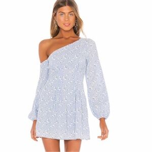 Majorelle Mandy Baby Blue Ditzy Dress XS